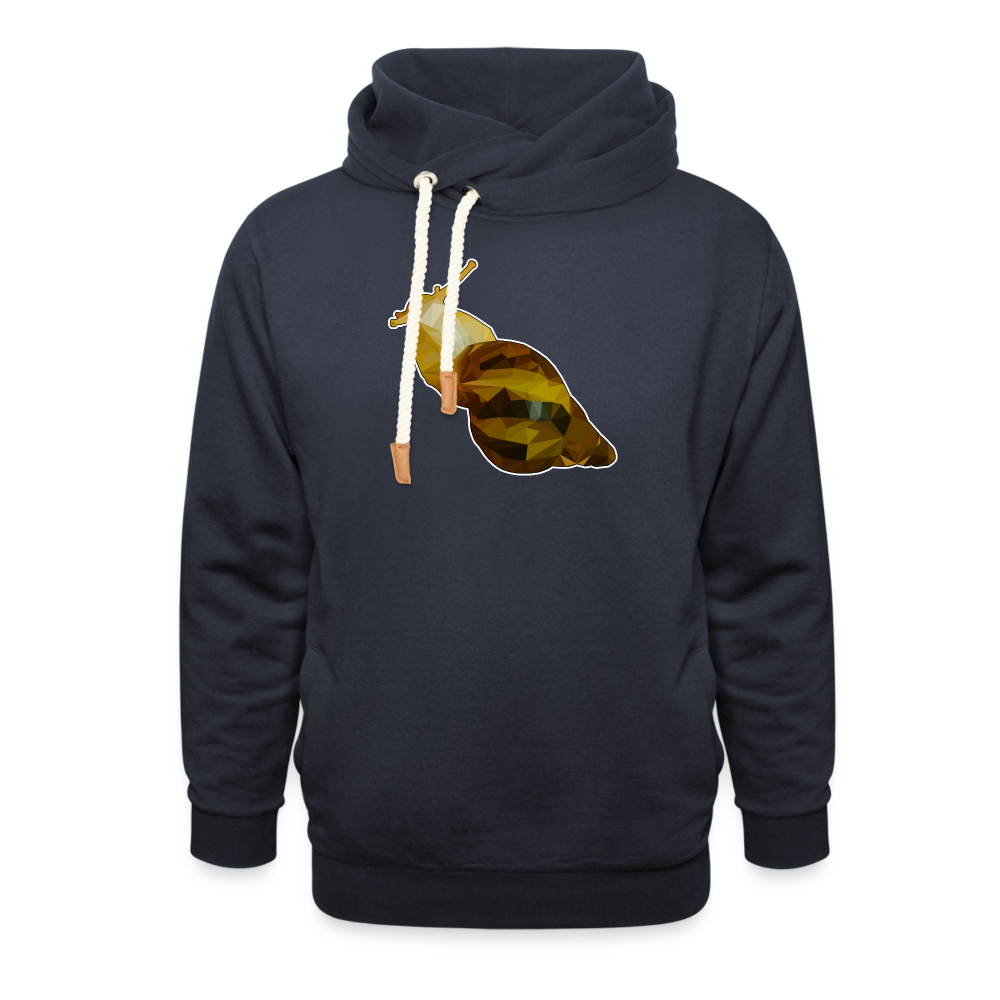 Unisex Schalkragen Hoodie Achatina reticulata Low Poly - Navy