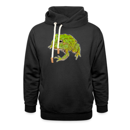 Unisex Schalkragen Hoodie Ceratophrys cranwelli Peppermint Blue - Schwarz