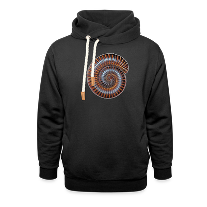 Unisex Schalkragen Hoodie Archispirostreptus gigas - Schwarz