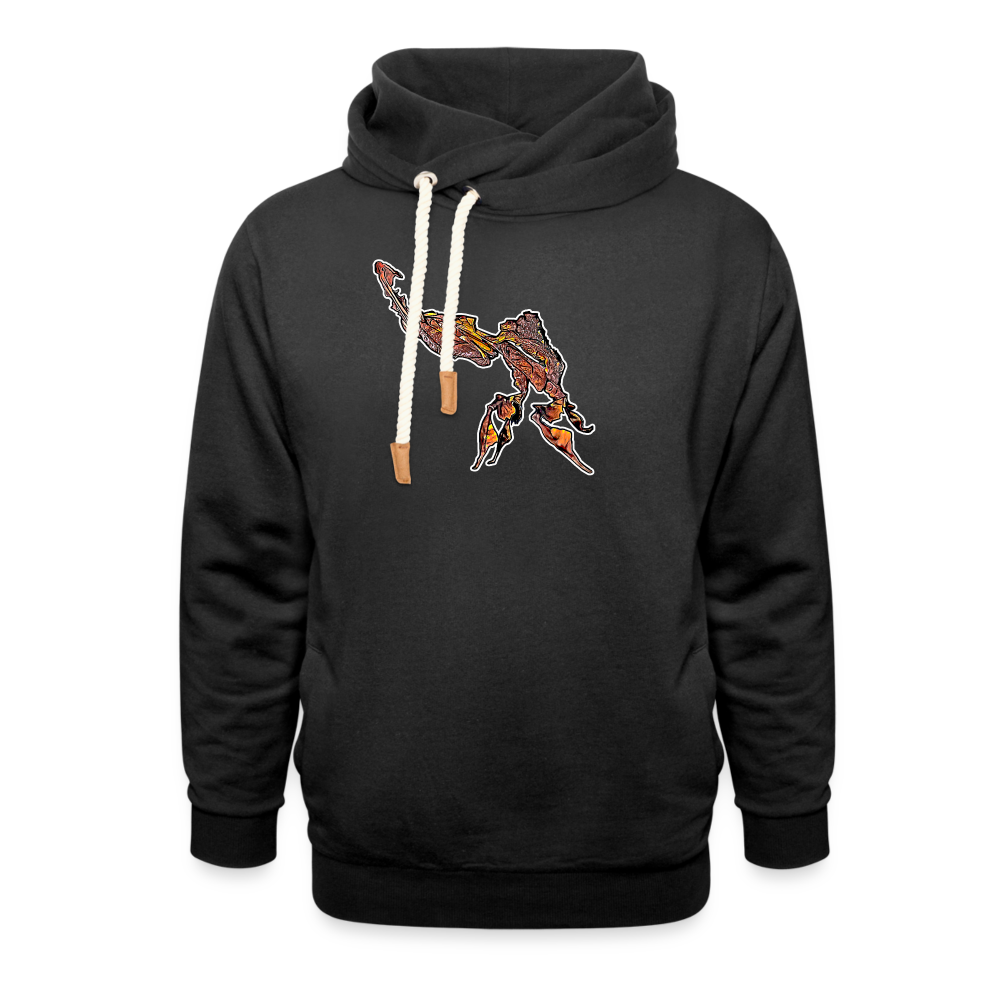 Unisex Schalkragen Hoodie Phyllocrania paradoxa male - Schwarz