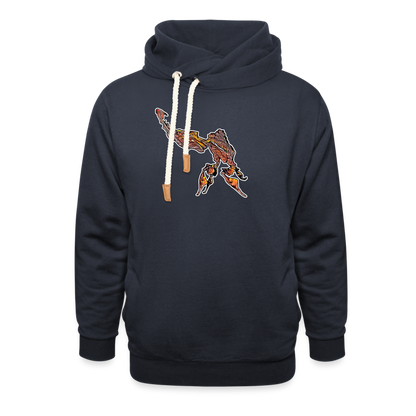 Unisex Schalkragen Hoodie Phyllocrania paradoxa male - Navy