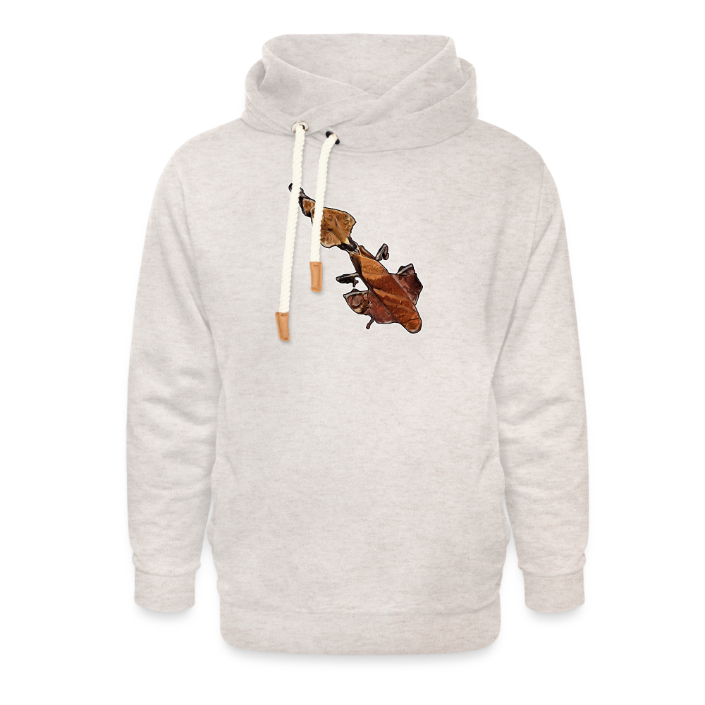 Unisex Schalkragen Hoodie Phyllocrania paradoxa female - Beige meliert