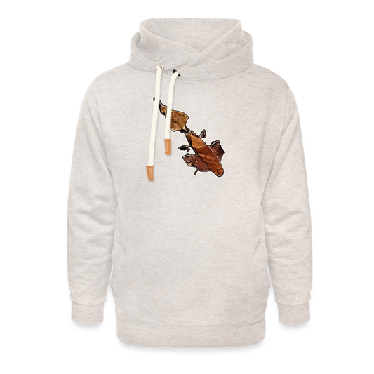 Unisex Schalkragen Hoodie Phyllocrania paradoxa female - Beige meliert