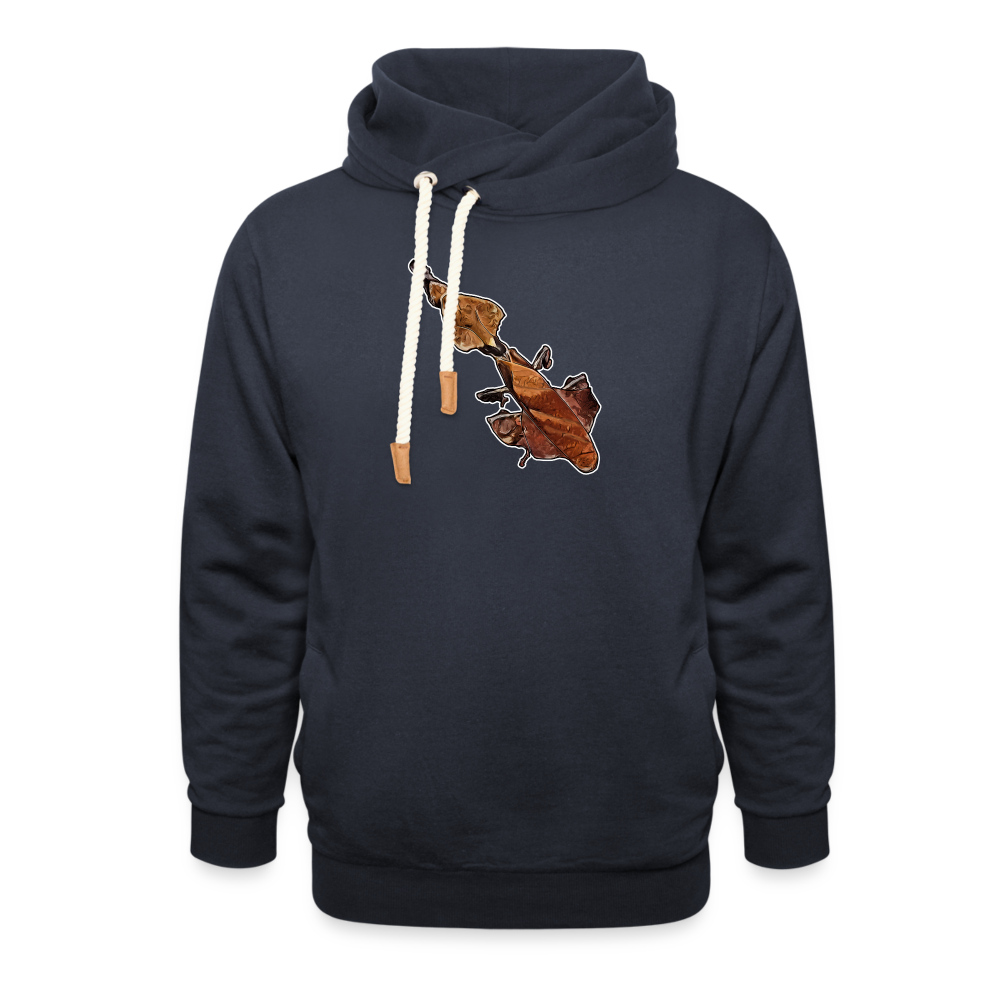 Unisex Schalkragen Hoodie Phyllocrania paradoxa female - Navy