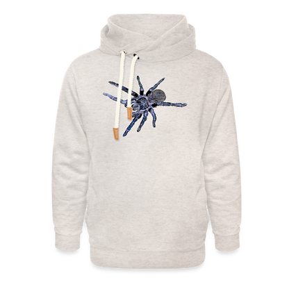 Unisex Schalkragen Hoodie Pterinopelma sazimai - Beige meliert