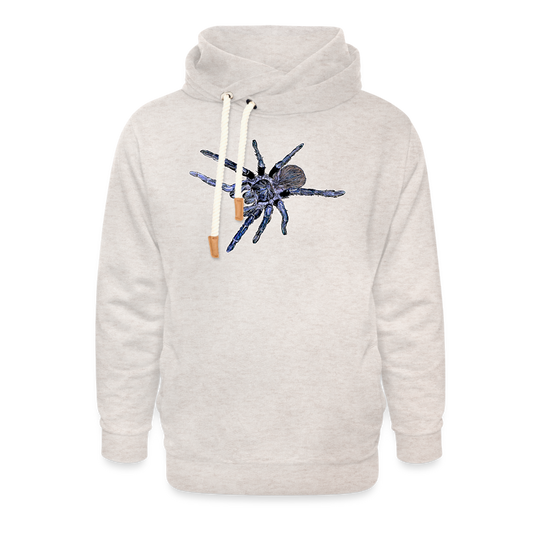Unisex Schalkragen Hoodie Pterinopelma sazimai - Beige meliert