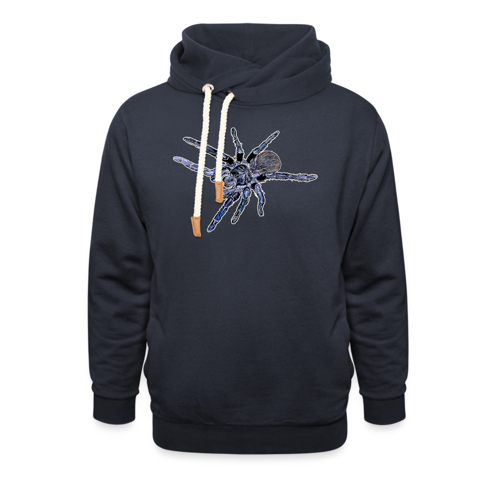 Unisex Schalkragen Hoodie Pterinopelma sazimai - Navy