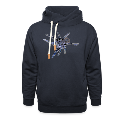 Unisex Schalkragen Hoodie Pterinopelma sazimai - Navy