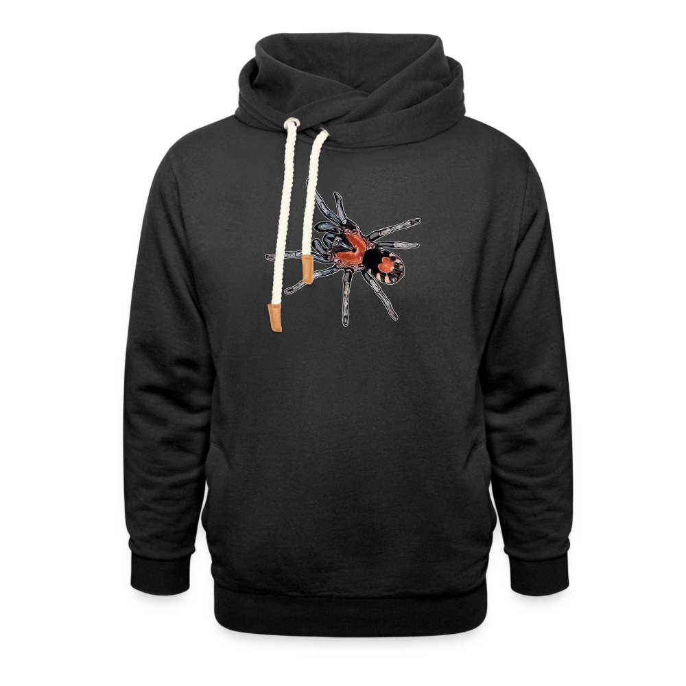 Unisex Schalkragen Hoodie Cyriocosmus elegans - Schwarz
