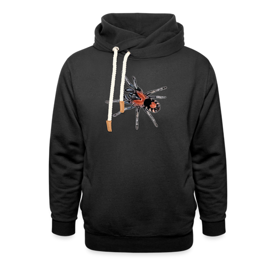 Unisex Schalkragen Hoodie Cyriocosmus elegans - Schwarz