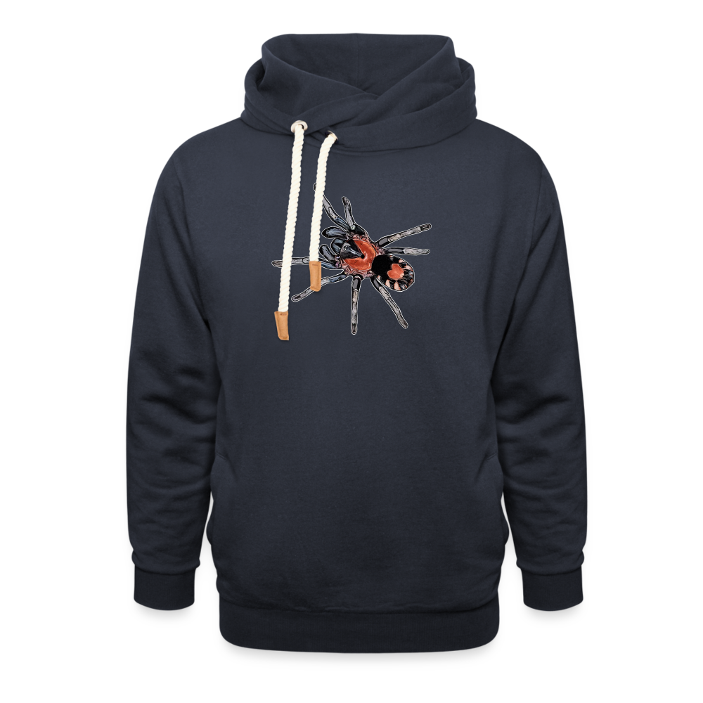 Unisex Schalkragen Hoodie Cyriocosmus elegans - Navy