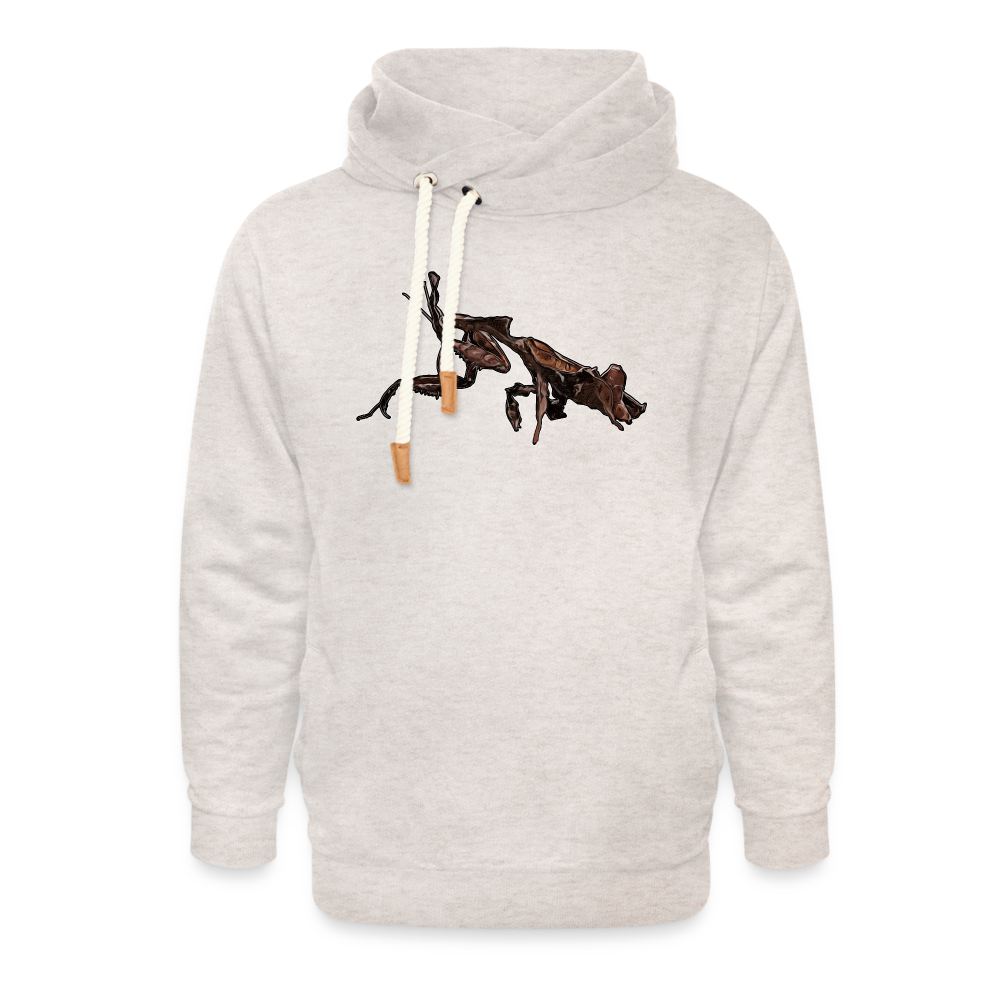 Unisex Schalkragen Hoodie Phyllocrania paradoxa female 2 - Beige meliert
