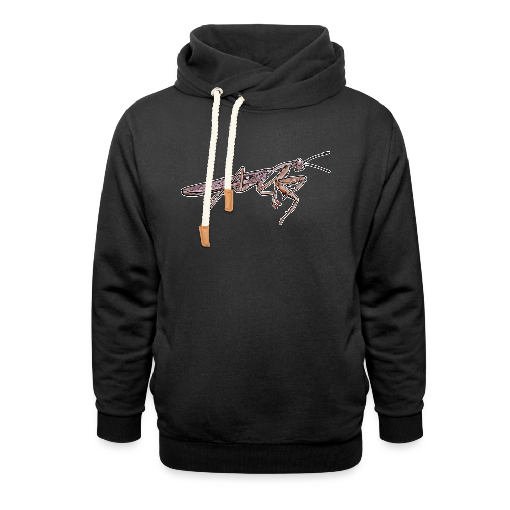 Unisex Schalkragen Hoodie Rhombodera kirbyi male - Schwarz