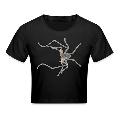 Crop T-Shirt Euphrynichus bacillifer - Schwarz