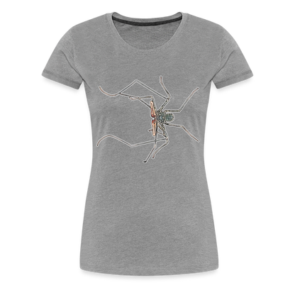 Frauen Basic T-Shirt Euphrynichus bacillifer - Grau meliert