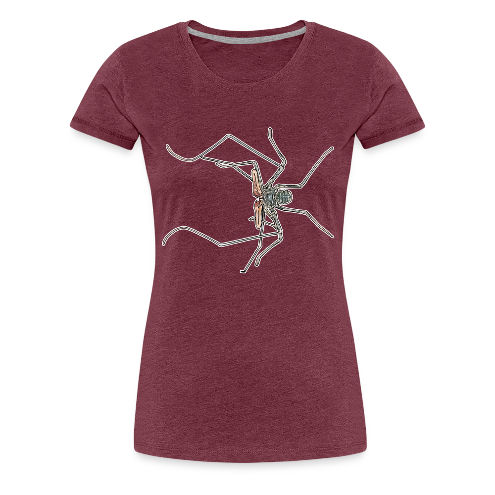 Frauen Basic T-Shirt Euphrynichus bacillifer - Bordeauxrot meliert