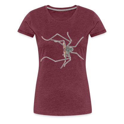 Frauen Basic T-Shirt Euphrynichus bacillifer - Bordeauxrot meliert