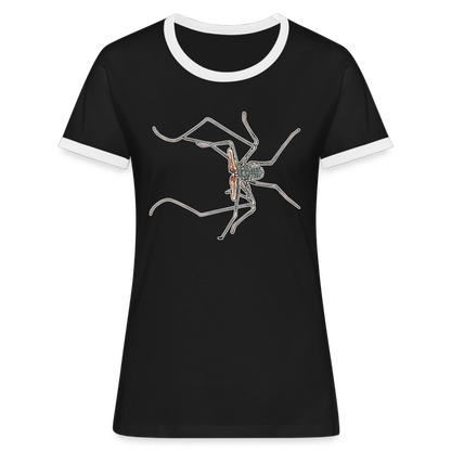 Frauen Kontrast-T-Shirt Euphrynichus bacillifer - Schwarz/Weiß