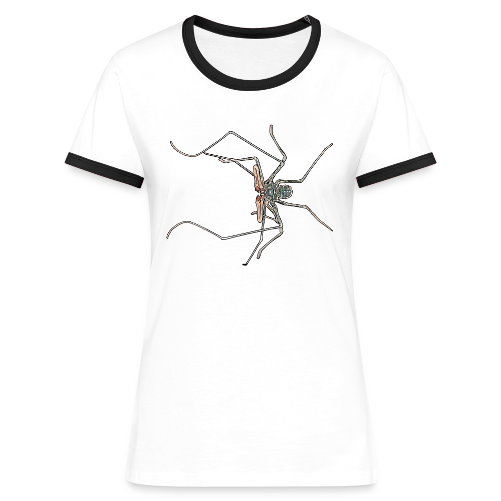 Frauen Kontrast-T-Shirt Euphrynichus bacillifer - Weiß/Schwarz