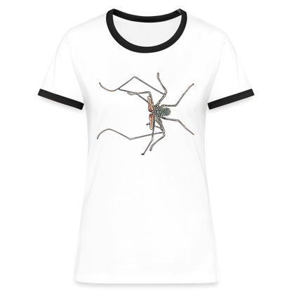 Frauen Kontrast-T-Shirt Euphrynichus bacillifer - Weiß/Schwarz