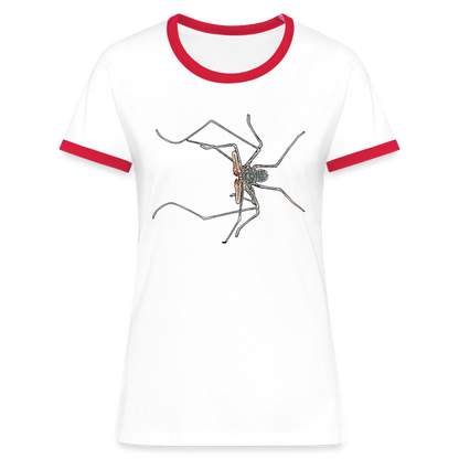 Frauen Kontrast-T-Shirt Euphrynichus bacillifer - Weiß/Rot