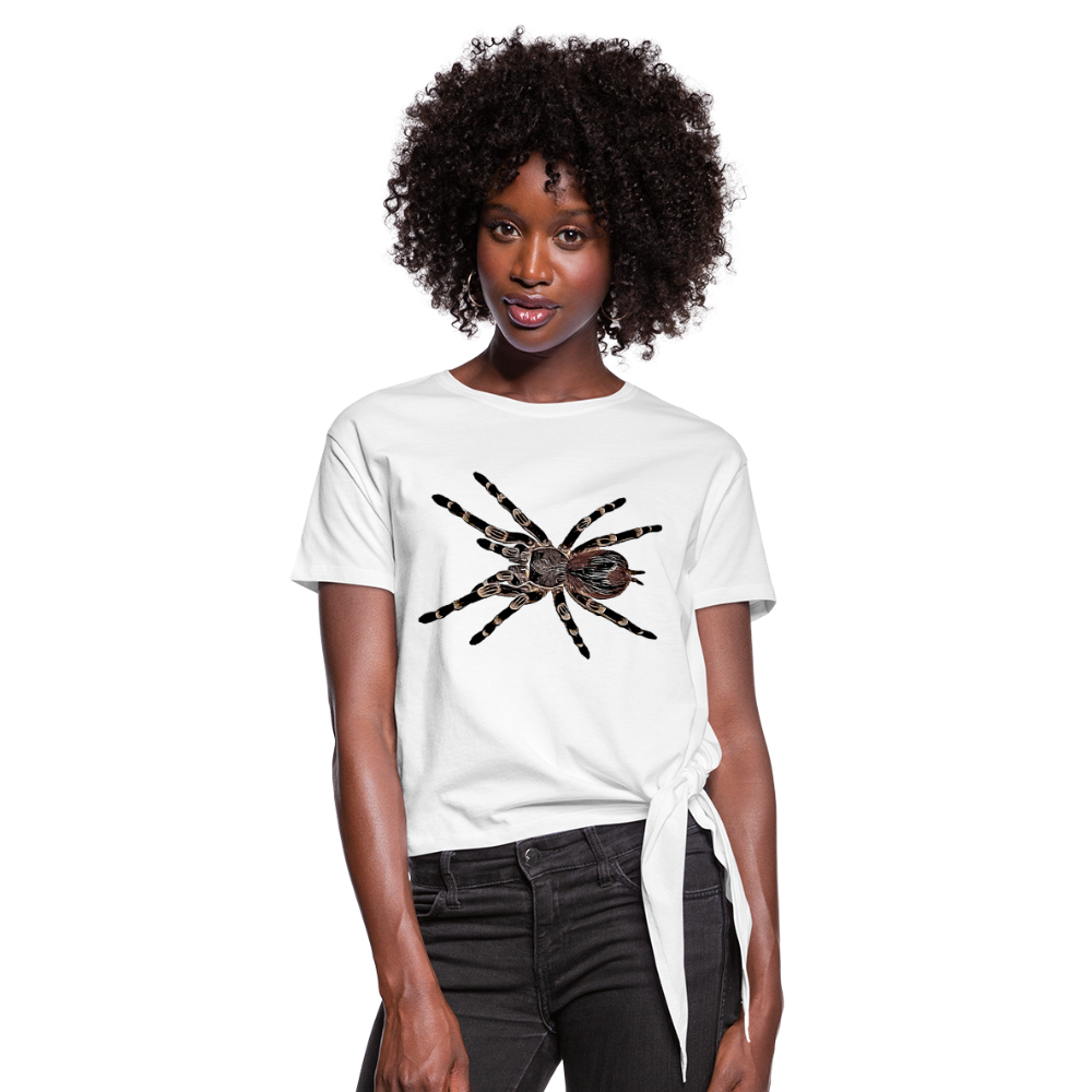 Frauen Knotenshirt Acanthoscurria geniculata - weiß