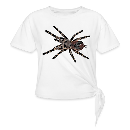 Frauen Knotenshirt Acanthoscurria geniculata - weiß