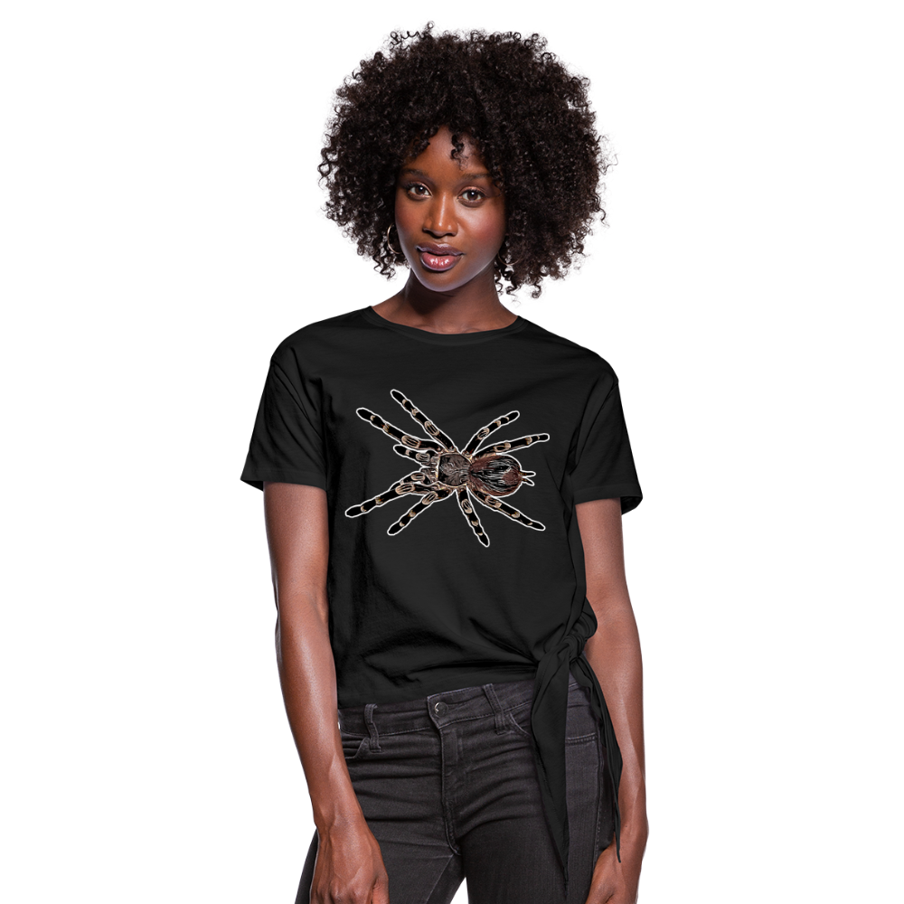 Frauen Knotenshirt Acanthoscurria geniculata - Schwarz