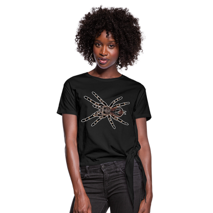Frauen Knotenshirt Acanthoscurria geniculata - Schwarz