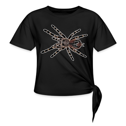 Frauen Knotenshirt Acanthoscurria geniculata - Schwarz