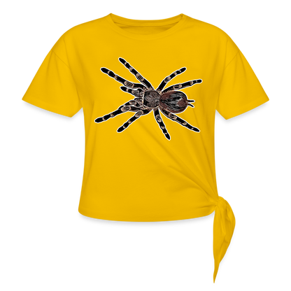 Frauen Knotenshirt Acanthoscurria geniculata - Sonnengelb