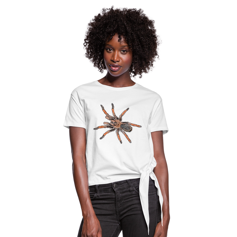 Frauen Knotenshirt Brachypelma emilia - weiß