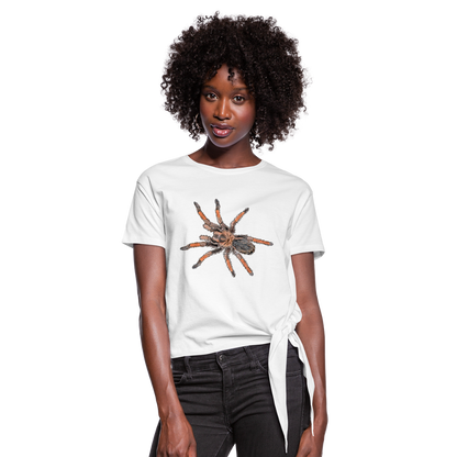 Frauen Knotenshirt Brachypelma emilia - weiß
