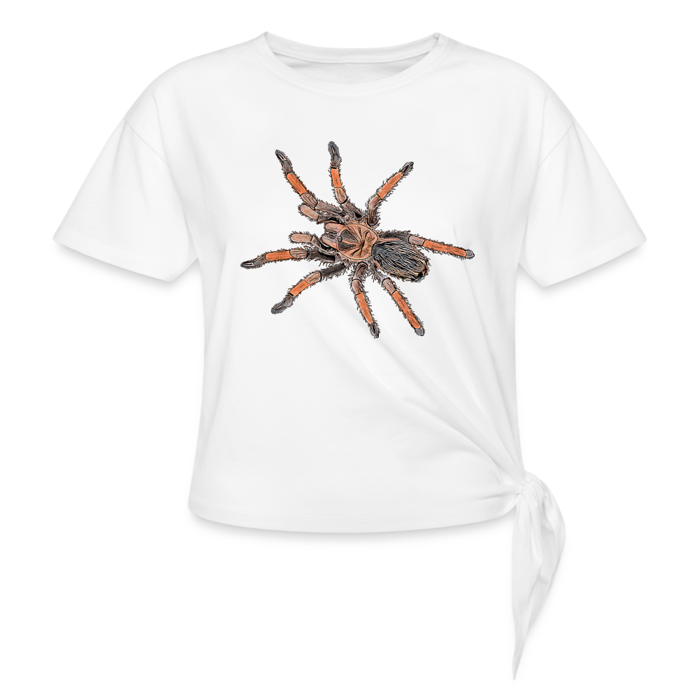Frauen Knotenshirt Brachypelma emilia - weiß