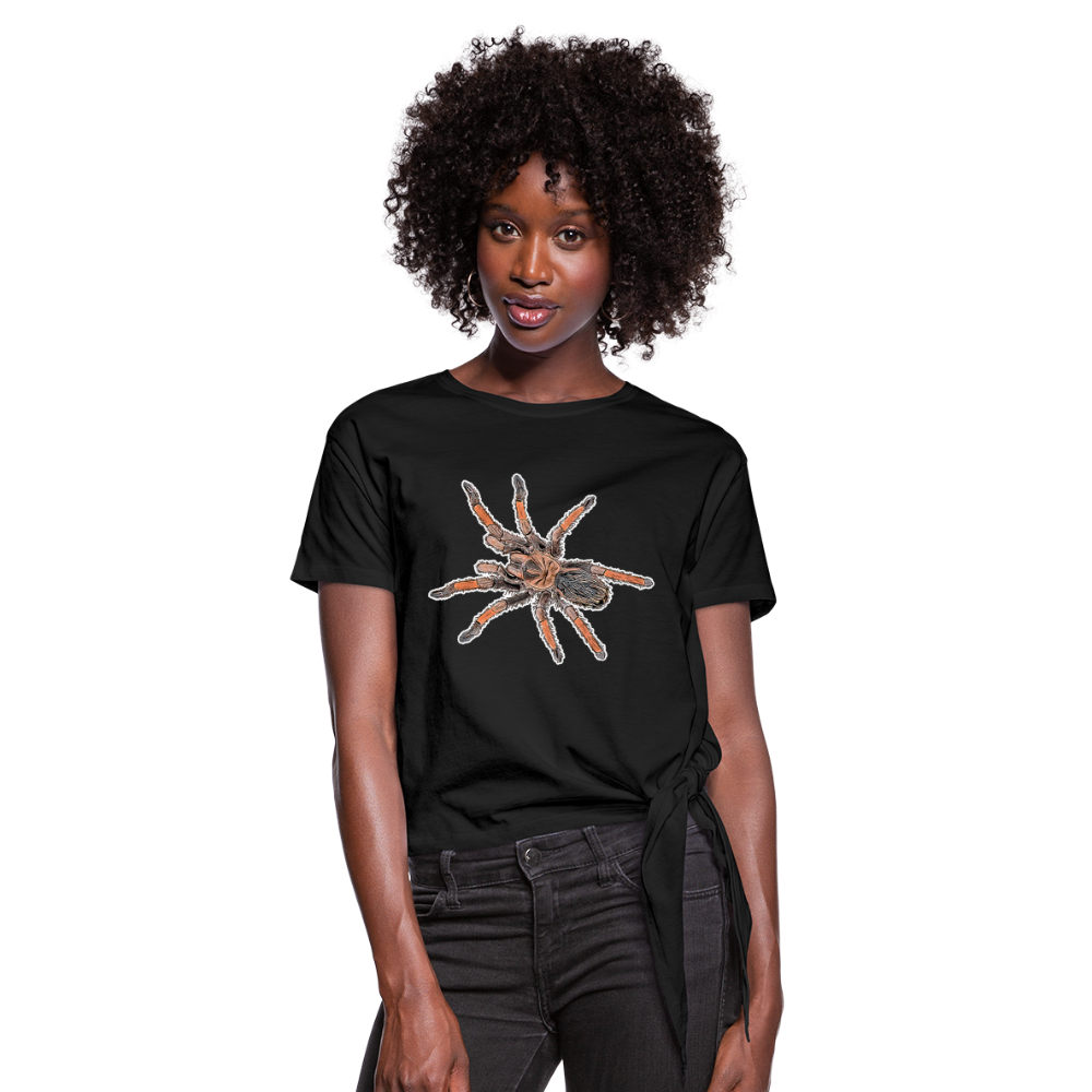 Frauen Knotenshirt Brachypelma emilia - Schwarz