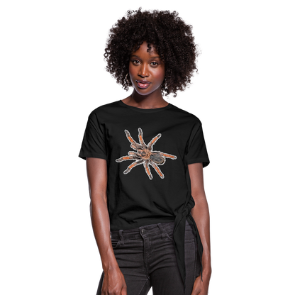 Frauen Knotenshirt Brachypelma emilia - Schwarz