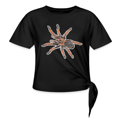 Frauen Knotenshirt Brachypelma emilia - Schwarz