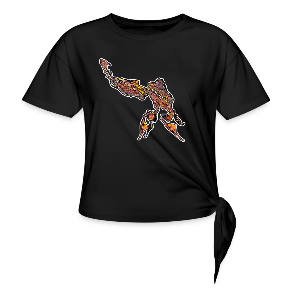 Frauen Knotenshirt Phyllocrania paradoxa male - Schwarz