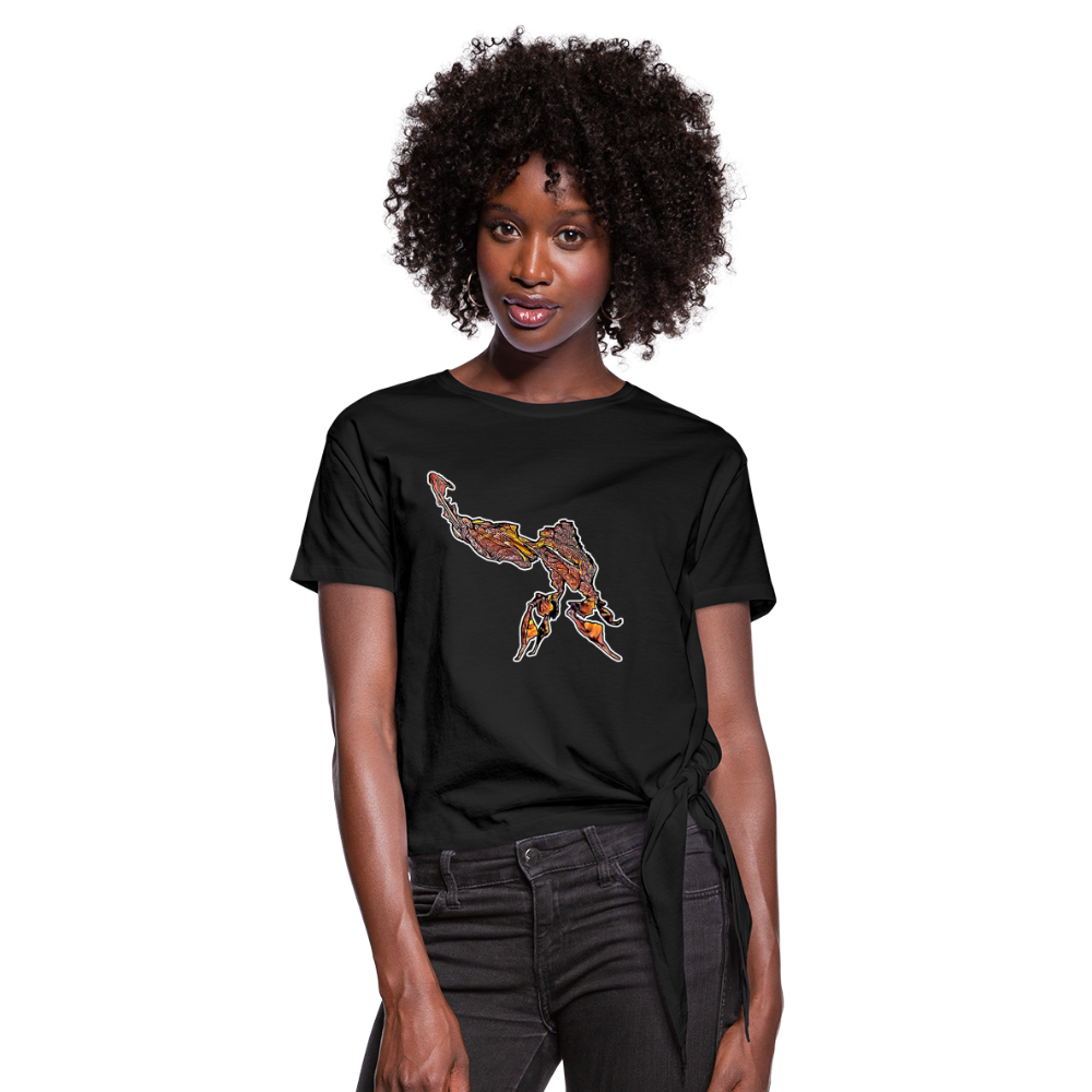 Frauen Knotenshirt Phyllocrania paradoxa male - Schwarz