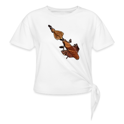 Frauen Knotenshirt Phyllocrania paradoxa female - weiß