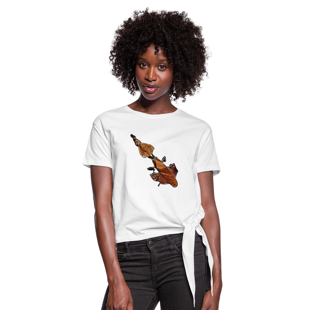 Frauen Knotenshirt Phyllocrania paradoxa female - weiß