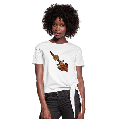 Frauen Knotenshirt Phyllocrania paradoxa female - weiß