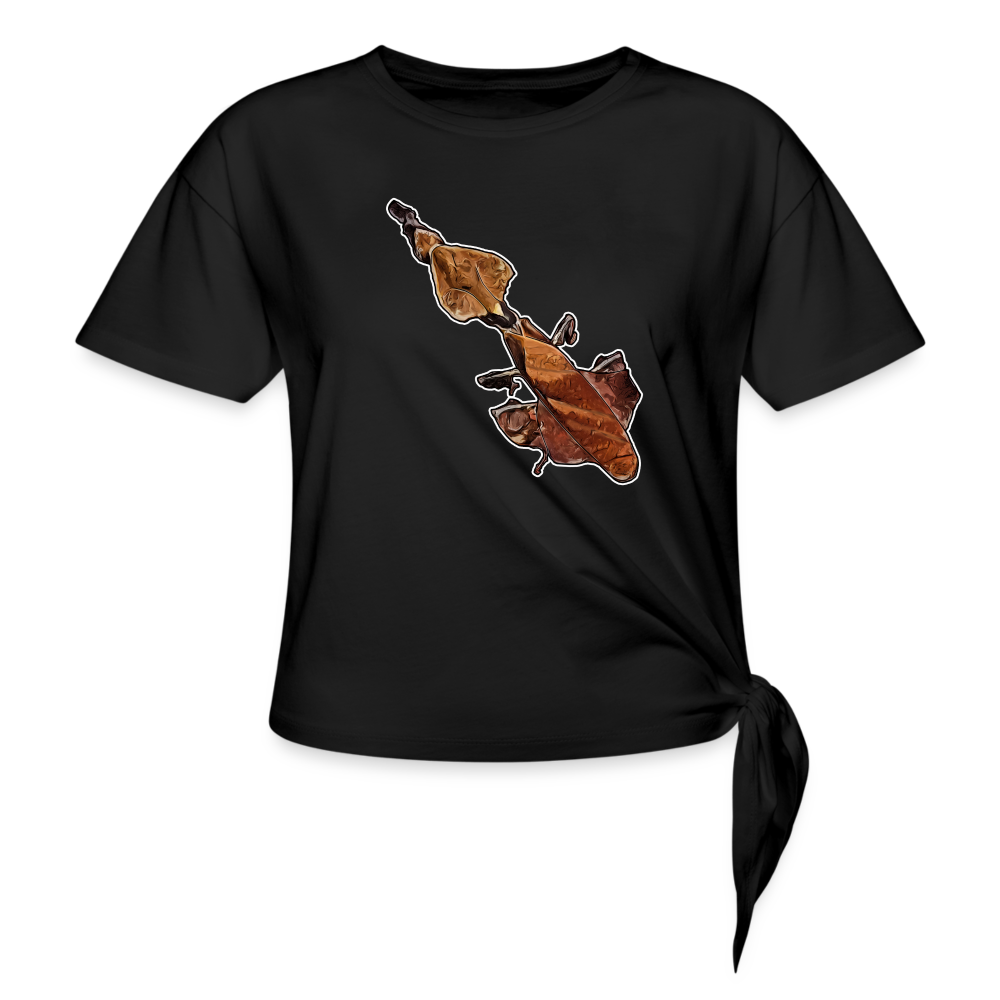 Frauen Knotenshirt Phyllocrania paradoxa female - Schwarz