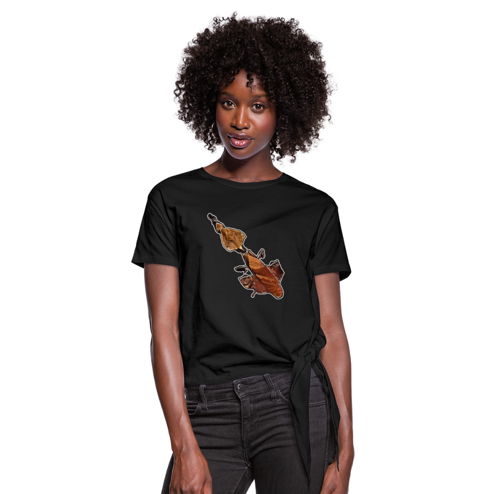 Frauen Knotenshirt Phyllocrania paradoxa female - Schwarz