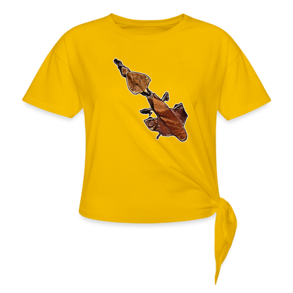 Frauen Knotenshirt Phyllocrania paradoxa female - Sonnengelb