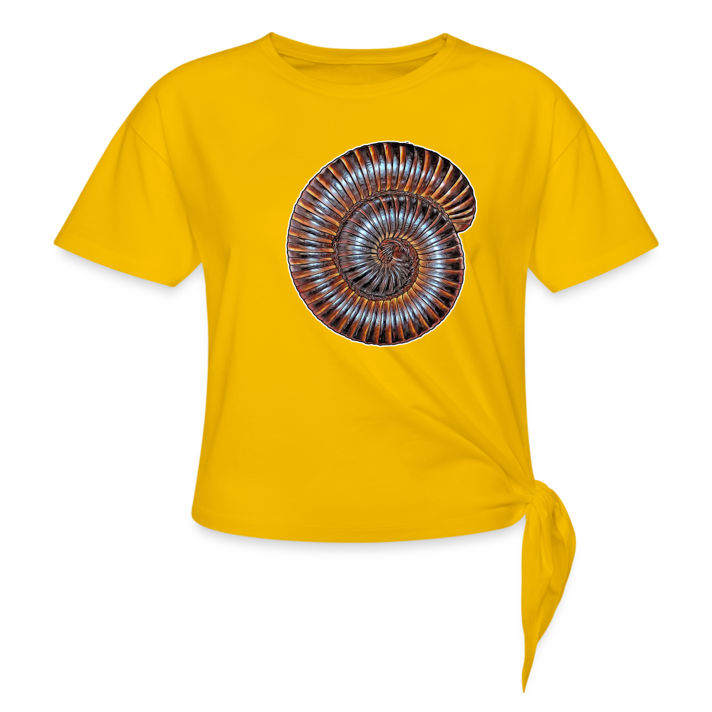 Frauen Knotenshirt Archispirostreptus gigas - Sonnengelb