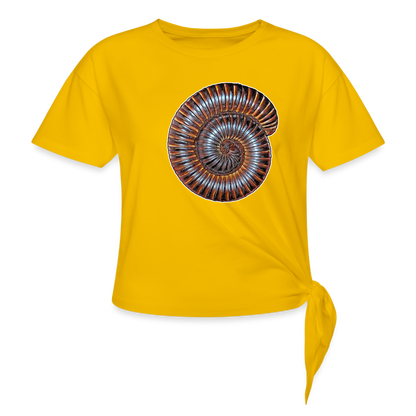 Frauen Knotenshirt Archispirostreptus gigas - Sonnengelb