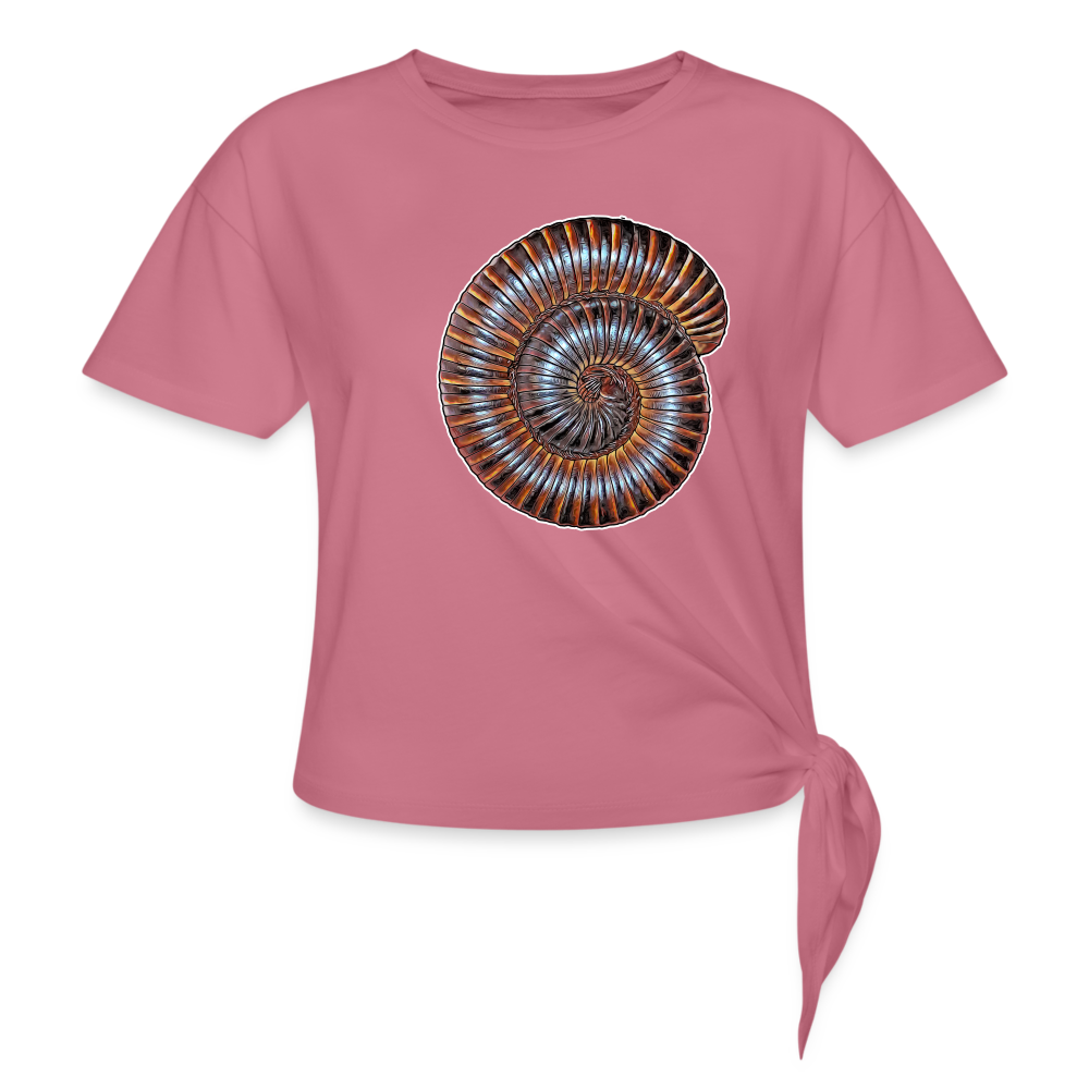 Frauen Knotenshirt Archispirostreptus gigas - Malve