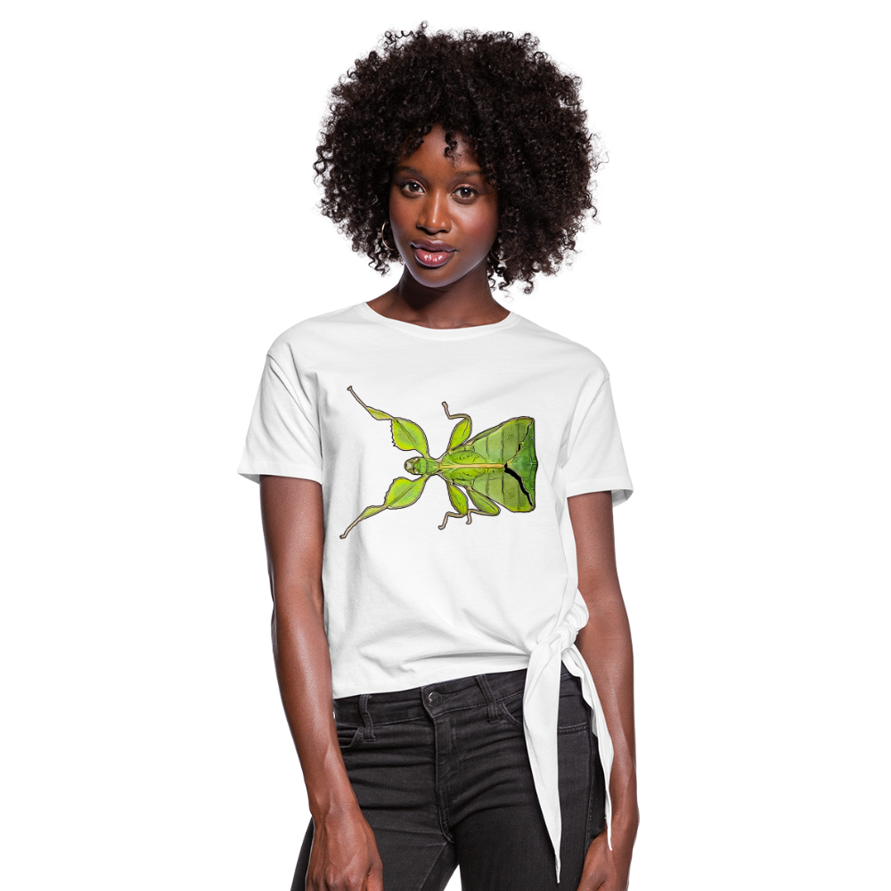 Frauen Knotenshirt Phyllium philippinicum female - weiß