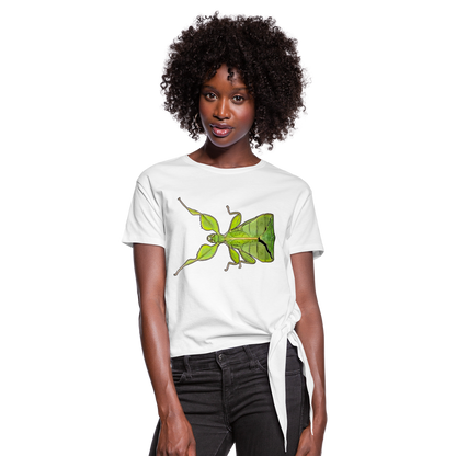 Frauen Knotenshirt Phyllium philippinicum female - weiß